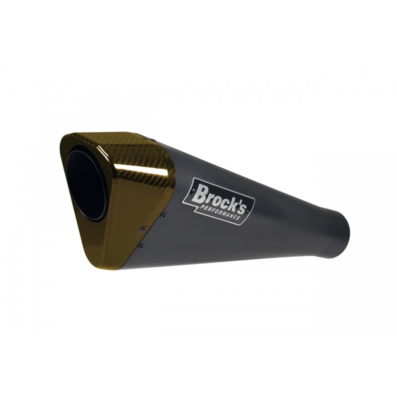 Brock Penta-carbon Full System 15 Muffler Black For Kawasaki Zx-6r  2009-2023 Part # 366713